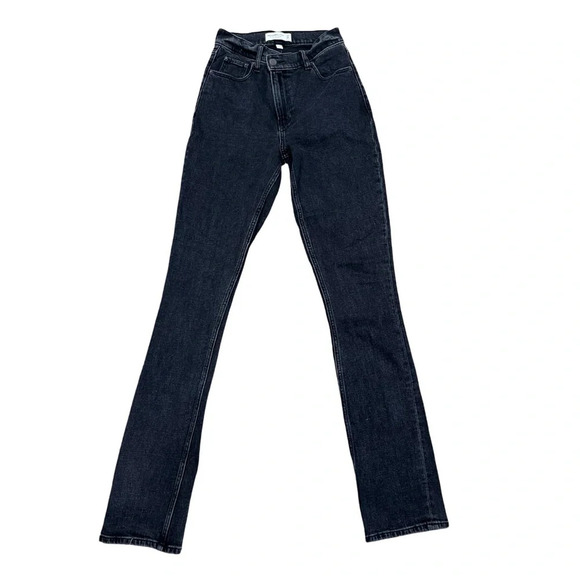 Abercrombie and fitch Slim Straight High Rise Curve love cross over Size 24 00/L - Picture 2 of 6